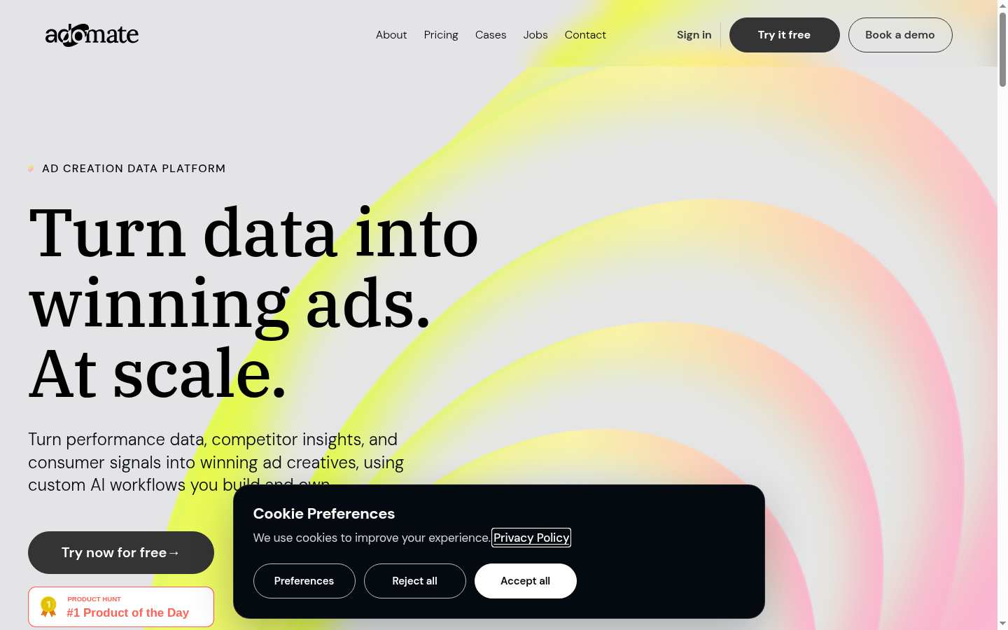 Adomate: Consent / blocking overlay